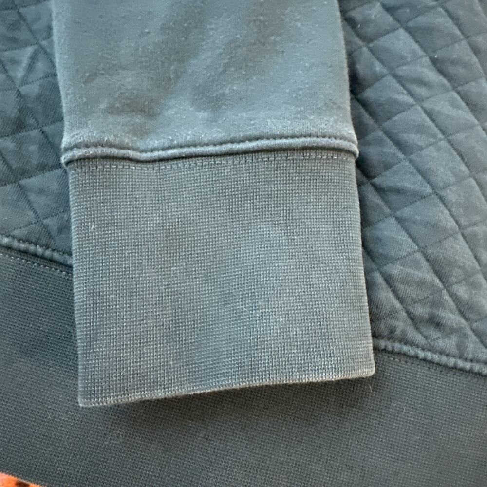 L.L. Bean Diamond Quilted 1/4 Zip Teal Women's Sweatshirt with Pockets XS - Picture 12 of 16